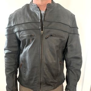 Classic sophisticated Vance Leather Moto Jacket